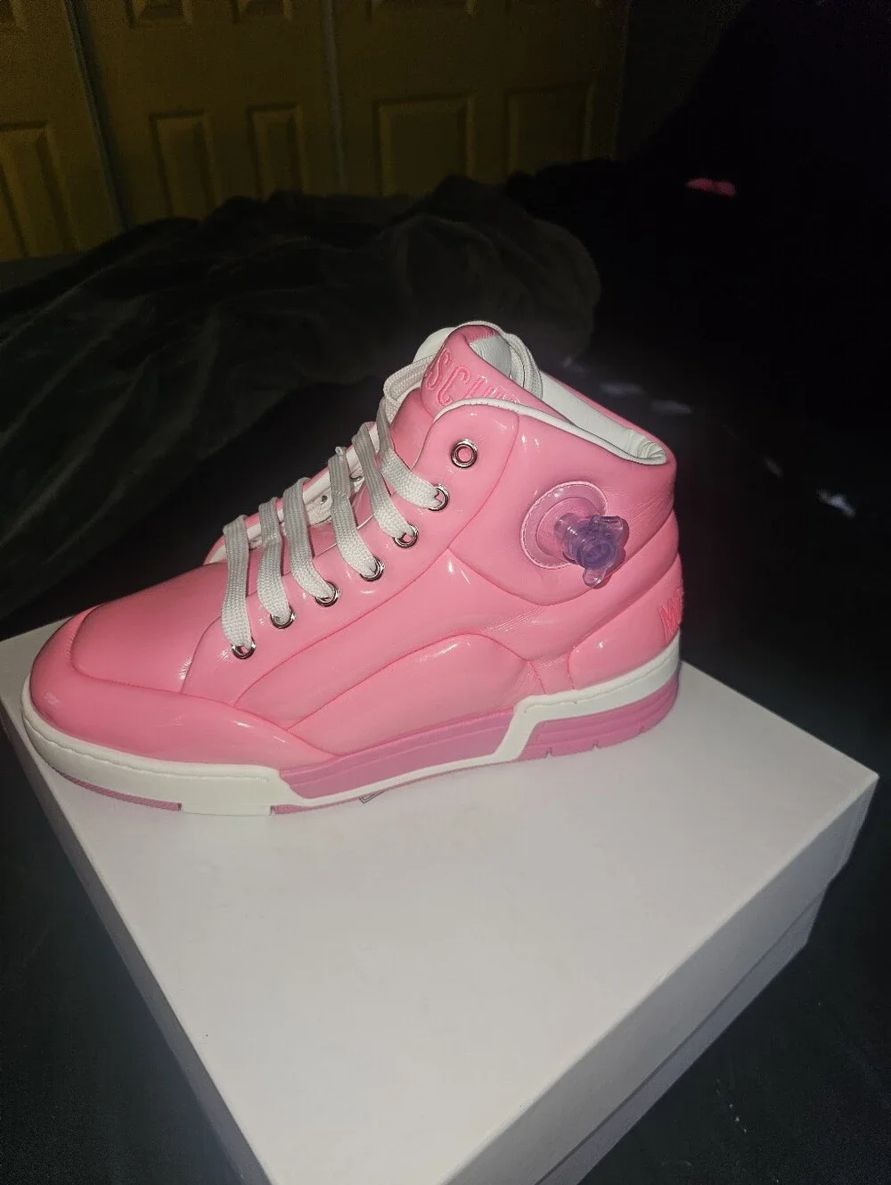 Moschino Pink High-Top Women's Sneaker